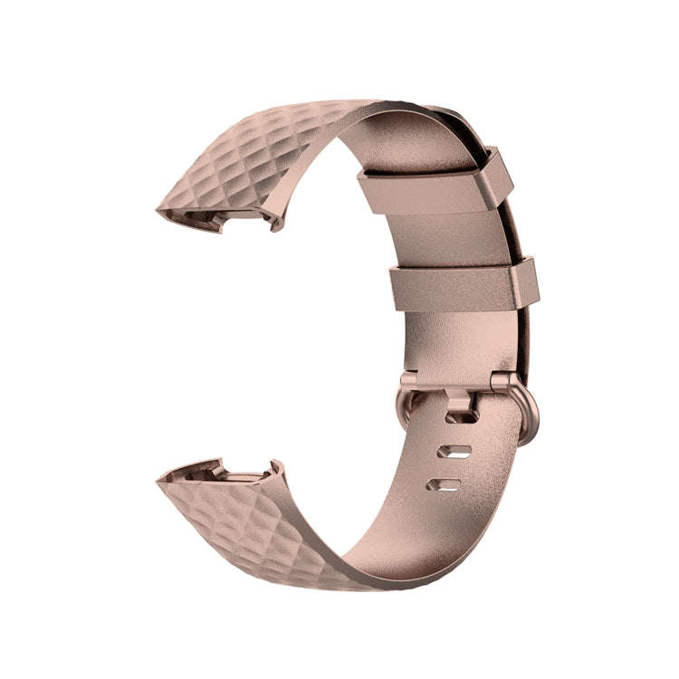 Color Buckle TPU Wrist Strap Watch Band for Fitbit Charge 4 / Charge 3 / Charge 3 SE, Size: L(Ros...