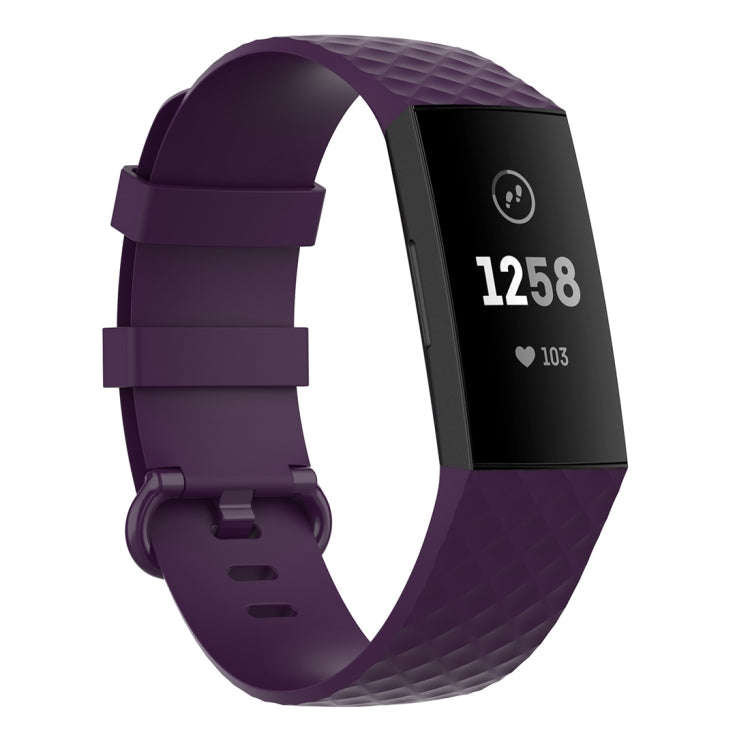 Color Buckle TPU Wrist Strap Watch Band for Fitbit Charge 4 / Charge 3 / Charge 3 SE, Size: L(Dar...
