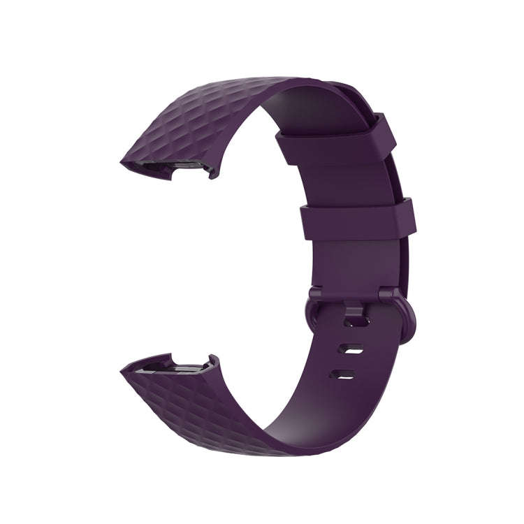 Color Buckle TPU Wrist Strap Watch Band for Fitbit Charge 4 / Charge 3 / Charge 3 SE, Size: L(Dar...