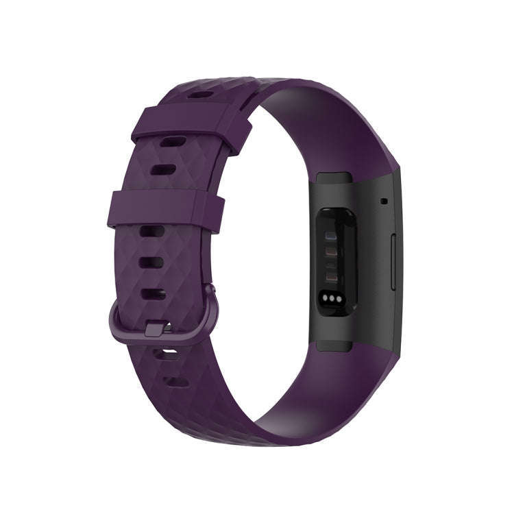 Color Buckle TPU Wrist Strap Watch Band for Fitbit Charge 4 / Charge 3 / Charge 3 SE, Size: L(Dar...