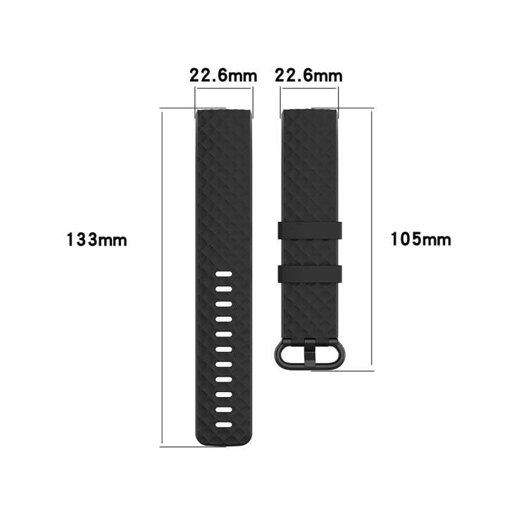 Color Buckle TPU Wrist Strap Watch Band for Fitbit Charge 4 / Charge 3 / Charge 3 SE, Size: L(Dar...