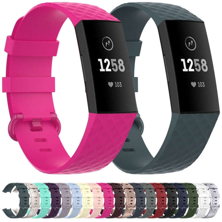 Color Buckle TPU Wrist Strap Watch Band for Fitbit Charge 4 / Charge 3 / Charge 3 SE, Size: L(Dar...