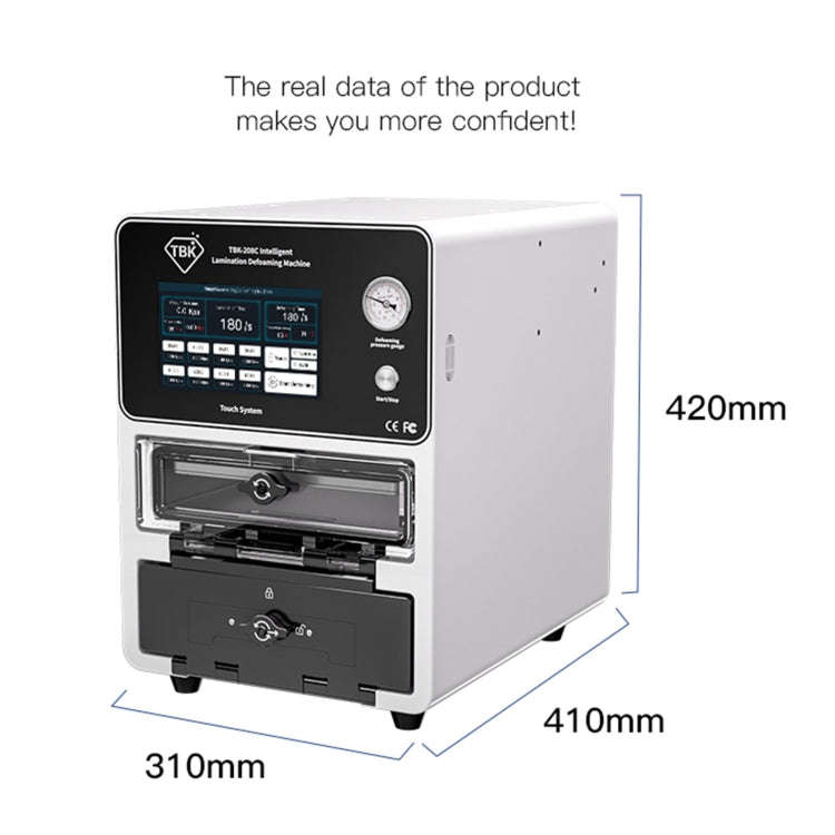 TBK 208C 15-inch Curved Screen Laminating and Defoaming Machine, Plug:EU Plug