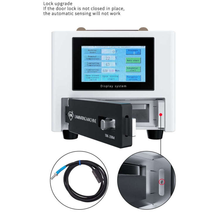 TBK 208M 3 in 1 Mini LCD Touch Screen Vacuum Laminating Bubble Remover Machine, Plug:AU Plug