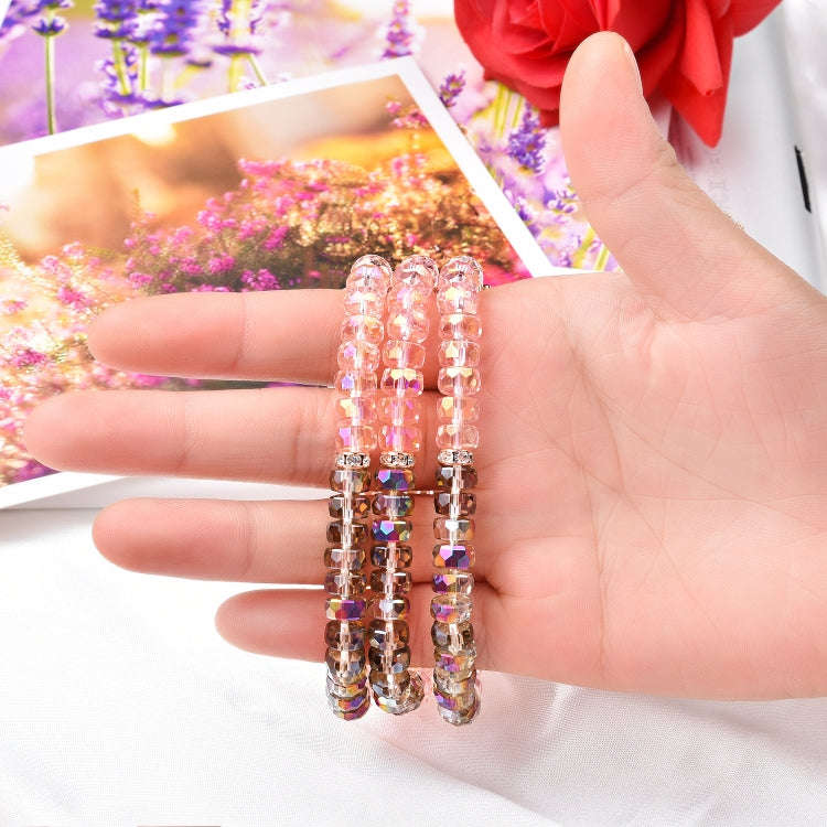 For Apple Watch 5 & 4 40mm / 3 & 2 & 1 38mm Pearl Crystal Watch Band(Crystal Pink)