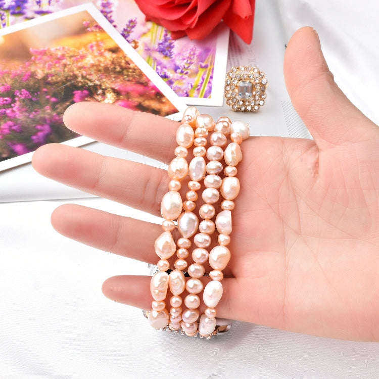 For Apple Watch 5 & 4 44mm / 3 & 2 & 1 42mm Pearl Crystal Watch Band(Natural Pearl)