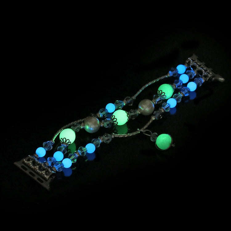 For Apple Watch 5 & 4 40mm / 3 & 2 & 1 38mm Luminous Agate Watch Band(Rose Gold)