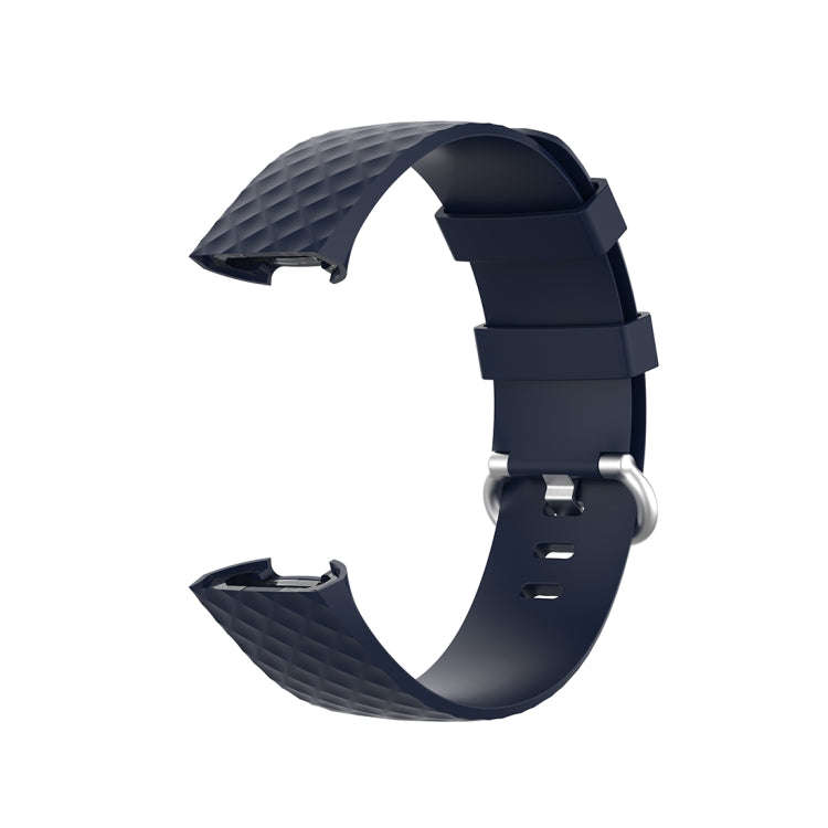 xDfind 18mm Silver Color Buckle TPU Wrist Strap Watch Band for Fitbit Charge 4 / Charge 4 SE / Ch...