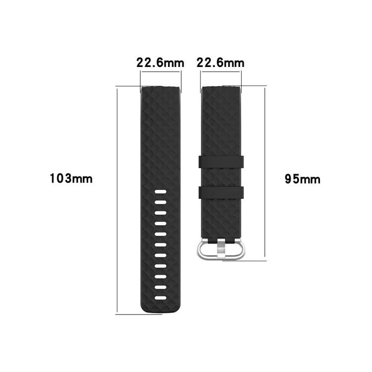 xDfind 18mm Silver Color Buckle TPU Wrist Strap Watch Band for Fitbit Charge 4 / Charge 4 SE / Ch...