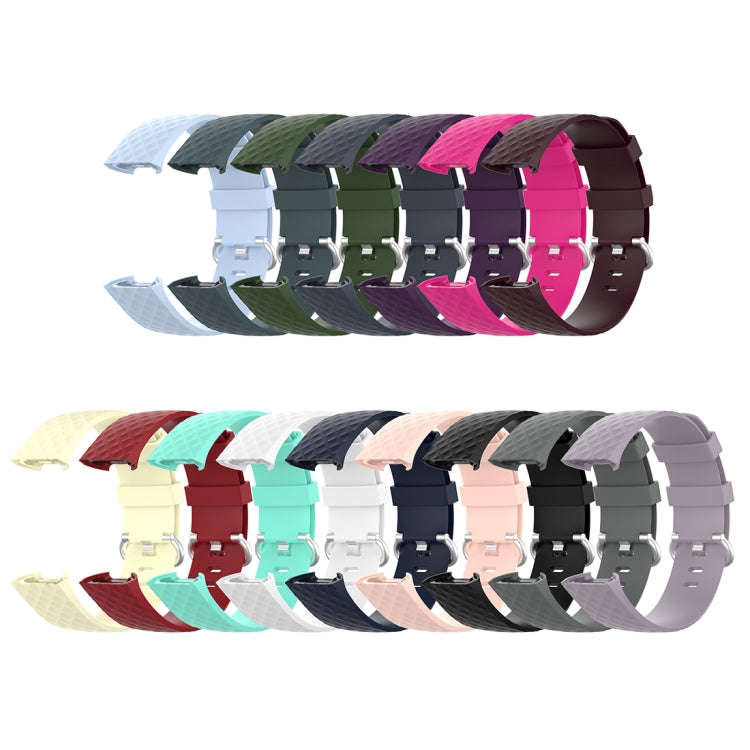 xDfind 18mm Silver Color Buckle TPU Wrist Strap Watch Band for Fitbit Charge 4 / Charge 4 SE / Ch...