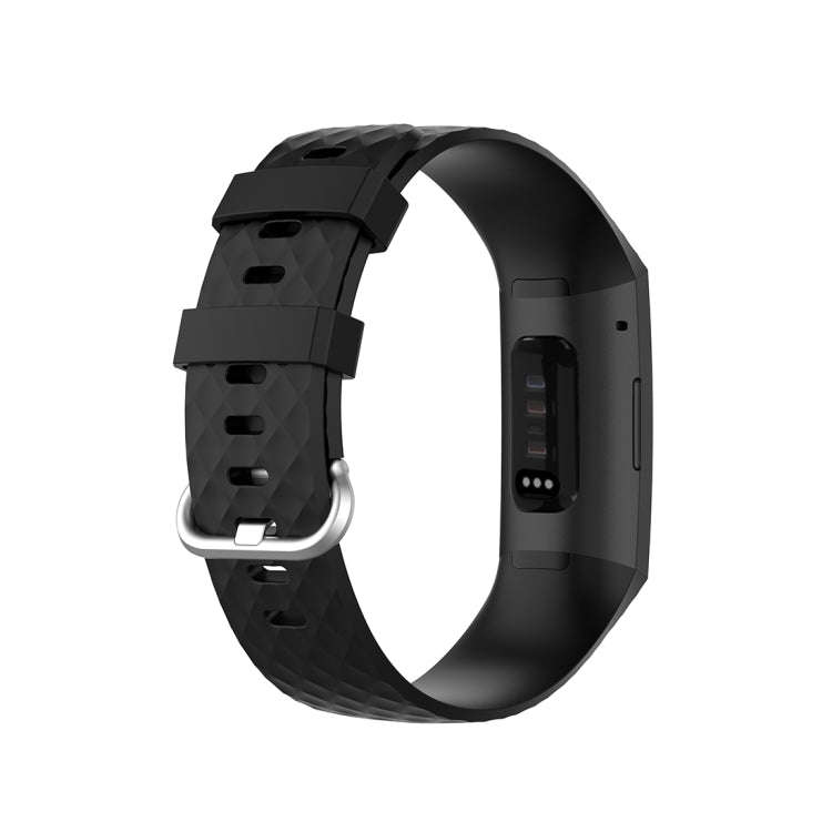 xDfind 18mm Silver Color Buckle TPU Wrist Strap Watch Band for Fitbit Charge 4 / Charge 4 SE / Ch...