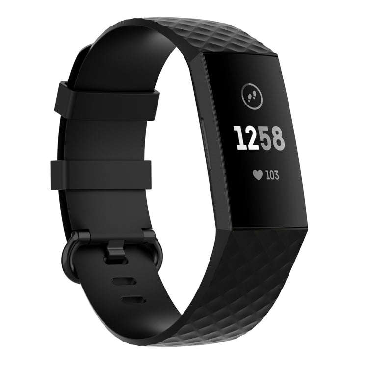 xDfind 18mm Silver Color Buckle TPU Wrist Strap Watch Band for Fitbit Charge 4 / Charge 4 SE / Ch...