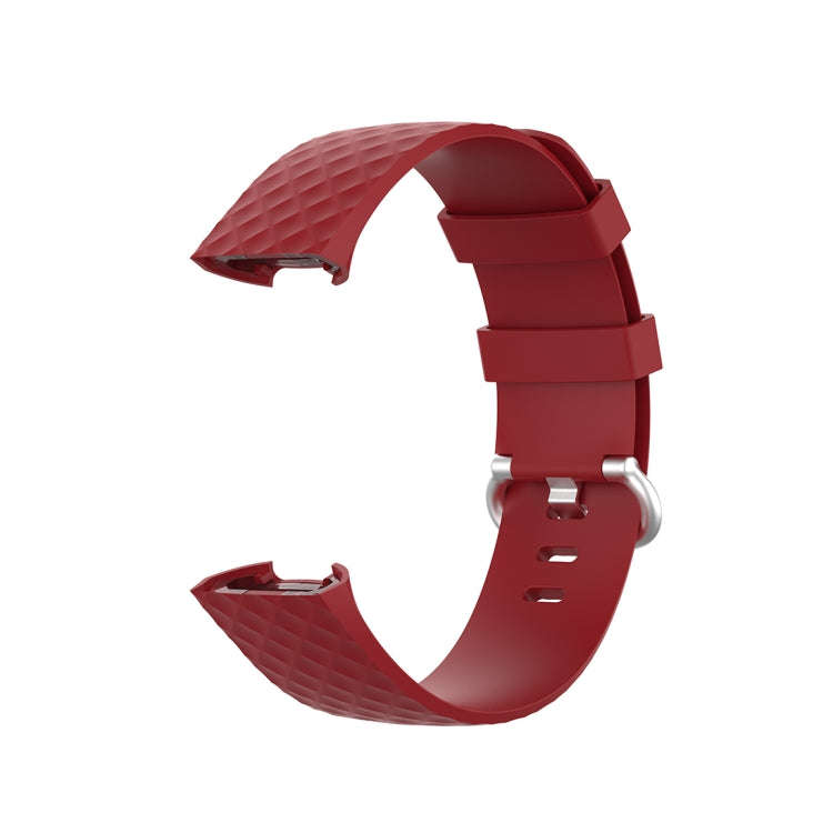 xDfind 18mm Silver Color Buckle TPU Wrist Strap Watch Band for Fitbit Charge 4 / Charge 4 SE / Ch...