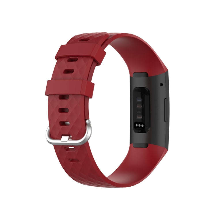 xDfind 18mm Silver Color Buckle TPU Wrist Strap Watch Band for Fitbit Charge 4 / Charge 4 SE / Ch...