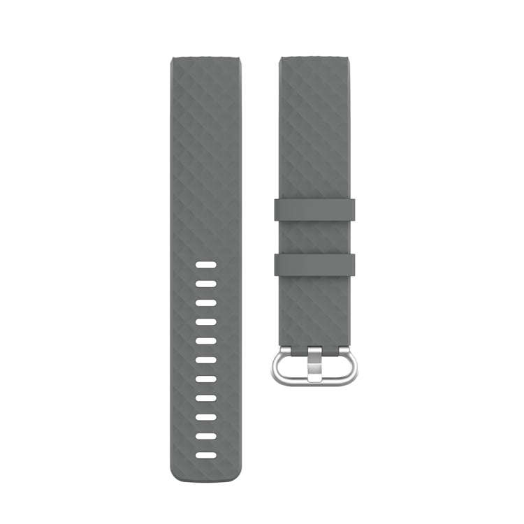 xDfind 18mm Silver Color Buckle TPU Wrist Strap Watch Band for Fitbit Charge 4 / Charge 4 SE / Ch...