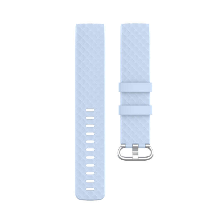 xDfind 18mm Silver Color Buckle TPU Wrist Strap Watch Band for Fitbit Charge 4 / Charge 4 SE / Ch...