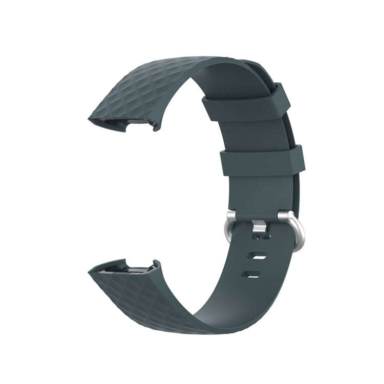 xDfind 18mm Silver Color Buckle TPU Wrist Strap Watch Band for Fitbit Charge 4 / Charge 4 SE / Ch...