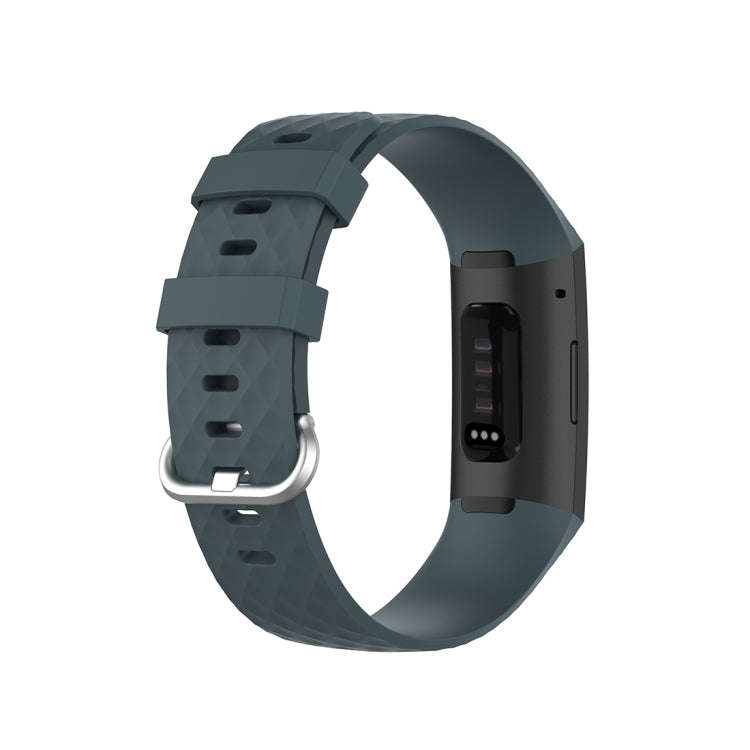 xDfind 18mm Silver Color Buckle TPU Wrist Strap Watch Band for Fitbit Charge 4 / Charge 4 SE / Ch...