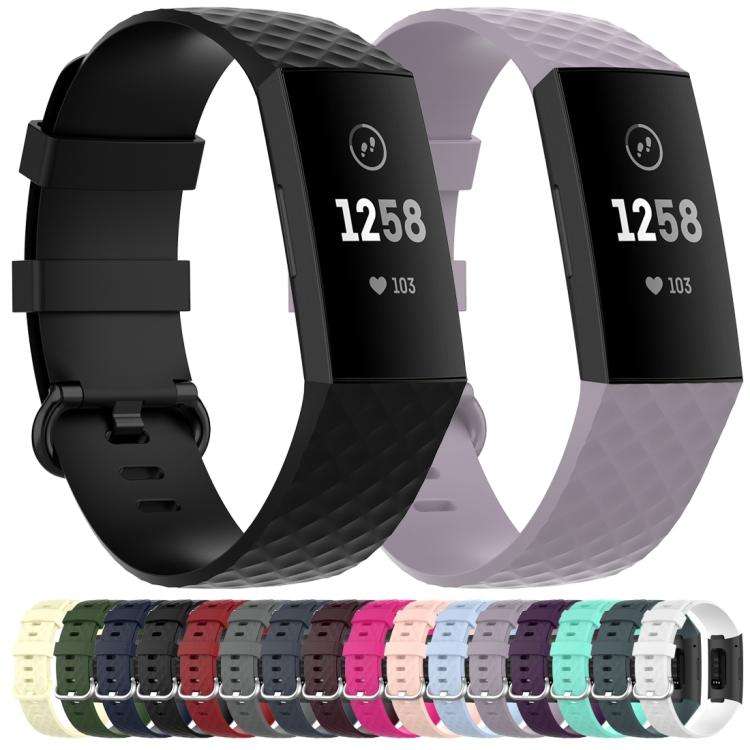 xDfind 18mm Silver Color Buckle TPU Wrist Strap Watch Band for Fitbit Charge 4 / Charge 4 SE / Ch...