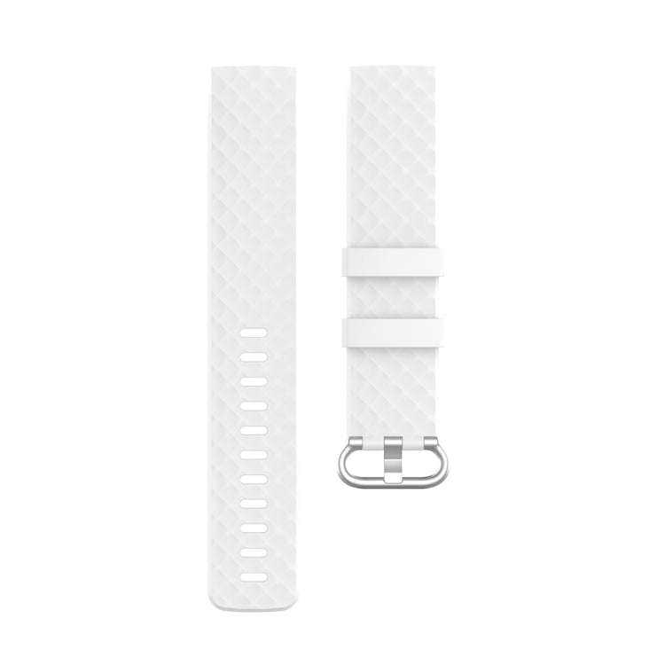 18mm Silver Color Buckle TPU Wrist Strap Watch Band for Fitbit Charge 4 / Charge 3 / Charge 3 SE,...