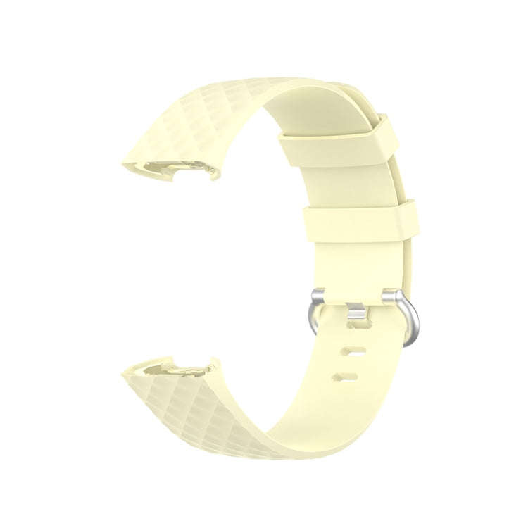 18mm Silver Color Buckle TPU Wrist Strap Watch Band for Fitbit Charge 4 / Charge 3 / Charge 3 SE,...