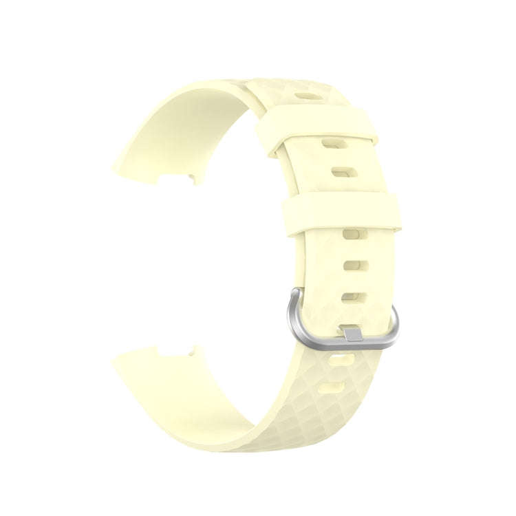 18mm Silver Color Buckle TPU Wrist Strap Watch Band for Fitbit Charge 4 / Charge 3 / Charge 3 SE,...