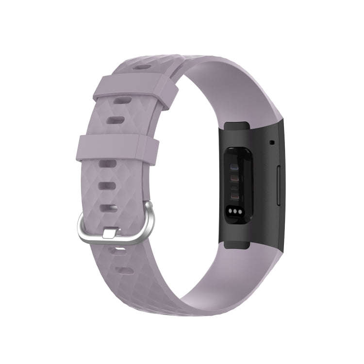 18mm Silver Color Buckle TPU Wrist Strap Watch Band for Fitbit Charge 4 / Charge 3 / Charge 3 SE,...