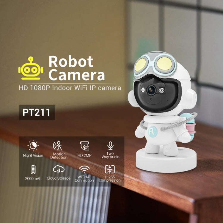 ESCAM PT211 Motion Detection & Tracking 2MP Sound Alarm Cloud Storage Two-way Audio Night Vision ...