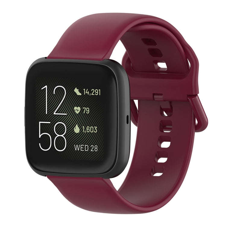 23mm Color Buckle Silicone Wrist Strap Watch Band for Fitbit Versa 2 / Versa / Versa Lite / Blaze...