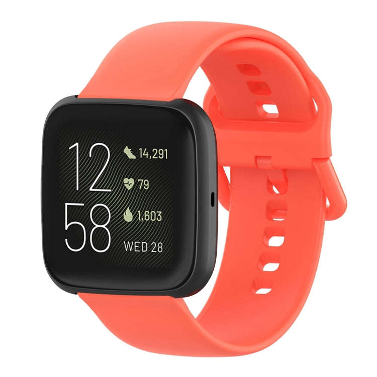 23mm Color Buckle Silicone Wrist Strap Watch Band for Fitbit Versa 2 / Versa / Versa Lite / Blaze...