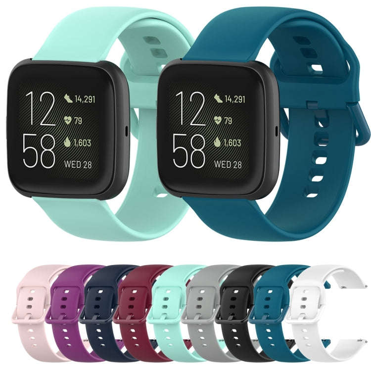 23mm Color Buckle Silicone Wrist Strap Watch Band for Fitbit Versa 2 / Versa / Versa Lite / Blaze...