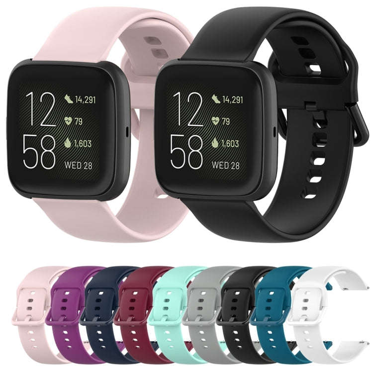 23mm Color Buckle Silicone Wrist Strap Watch Band for Fitbit Versa 2 / Versa / Versa Lite / Blaze...