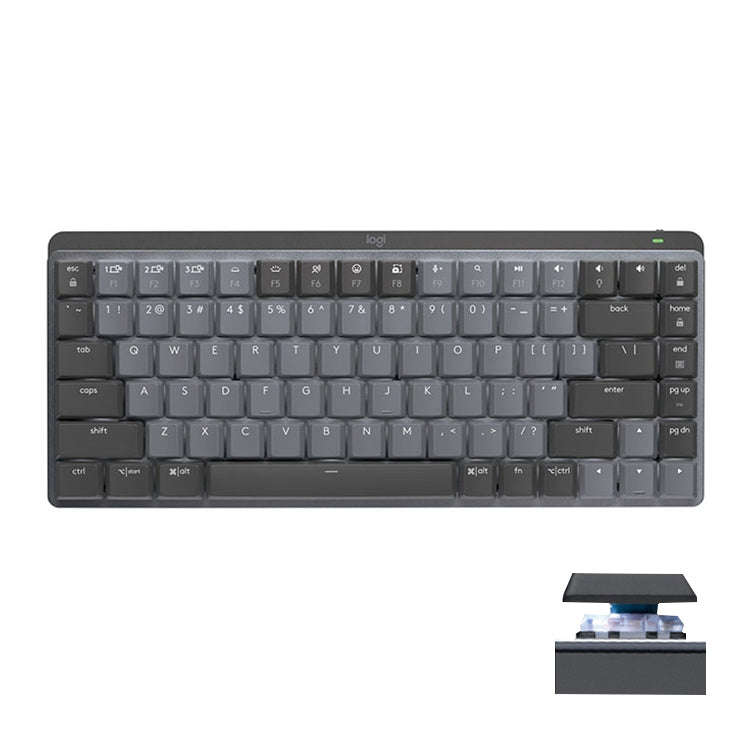 Logitech MX Mechanical Mini Wireless Bluetooth Dual Mode Keyboard with Logi Bolt USB Receiver(Gre...