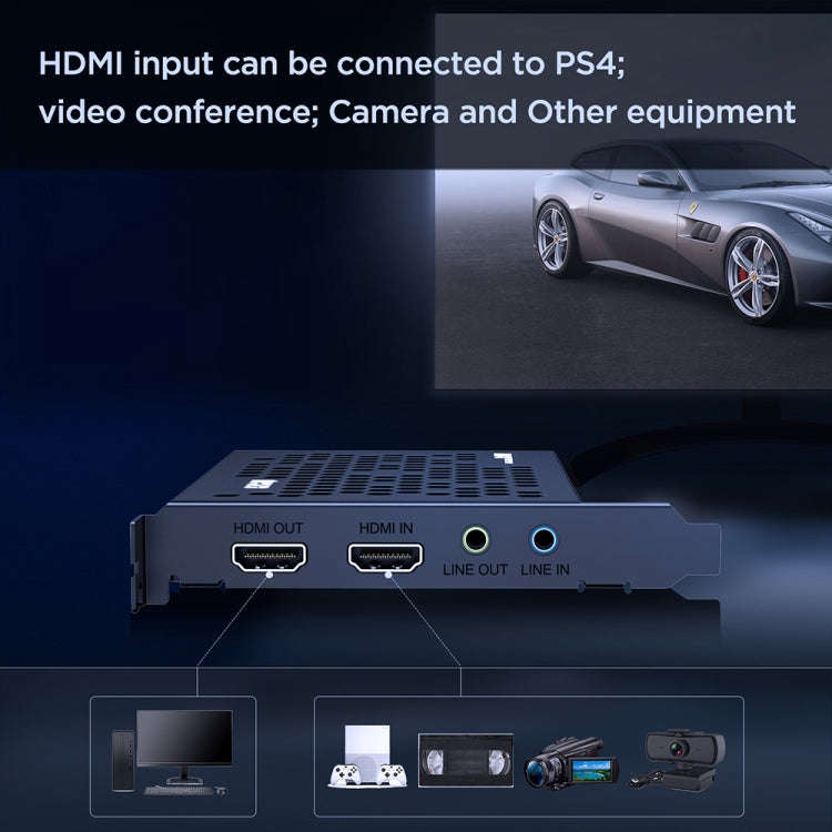 EZCAP 324B 4K HD Video Game Conference Capture Live Card(Black)