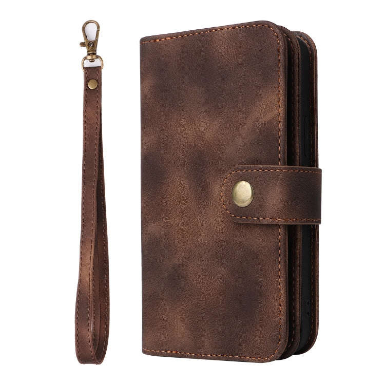 For Huawei P40 Pro Multifunctional Card Slot Zipper Wallet Leather Phone Case(Brown)