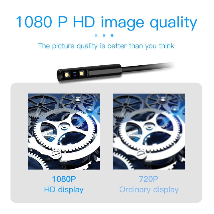 P100 8mm Side 2.4 inch HD Handheld Endoscope Hardlinewith with LCD Screen, Length:30m
