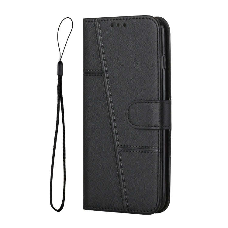 For Infinix Hot 11 2022 Stitching Calf Texture Buckle Leather Phone Case(Black)