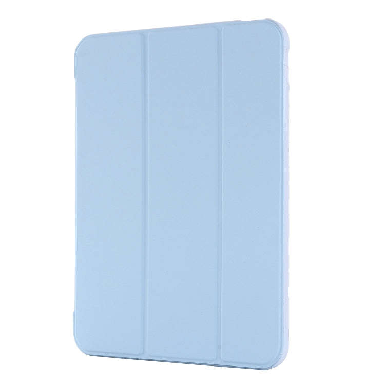 For iPad 2025 / 2022 Tri-fold Holder Tablet Leather Case(Light Blue)