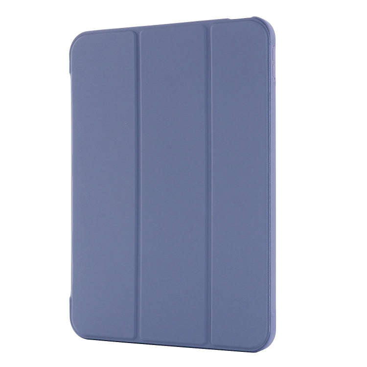 For iPad 2025 / 2022 Tri-fold Holder Tablet Leather Case(Lavender)