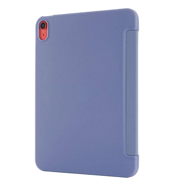 For iPad 2025 / 2022 Tri-fold Holder Tablet Leather Case(Lavender)