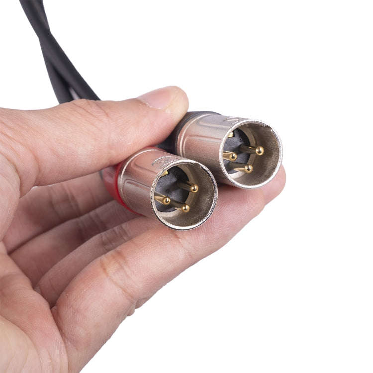 TC227YXK402-03 3.5mm Female to Dual XLR 3pin Male Audio Cable, Length: 30cm(Red Black)