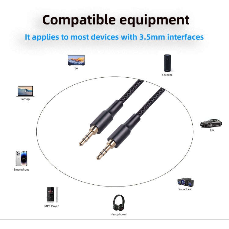 2130 3.5mm Male to 3.5mm Male Audio Cable, Length: 1m(Red)