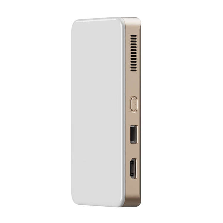 S90 DLP Android 9.0 1GB+8GB 4K Mini WiFi Smart Projector, Power Plug:UK Plug(White)