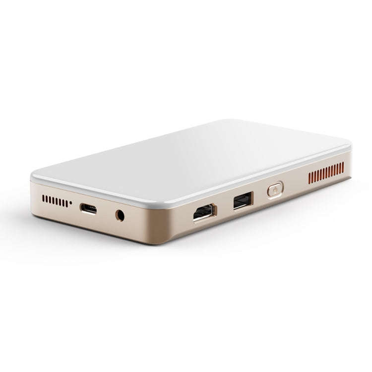 S90 DLP Android 9.0 1GB+8GB 4K Mini WiFi Smart Projector, Power Plug:UK Plug(White)