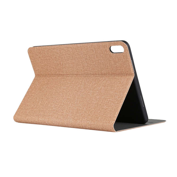 For Huawei Matepad 10.4 Cloth TPU Protective Case with Holder(Gold)
