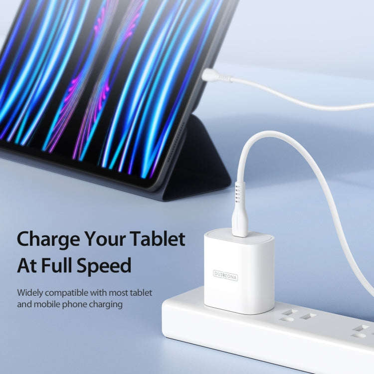DUZZONA T6 PD 25W USB-C/Type-C Single Port Travel Charger,EU Plug(White)