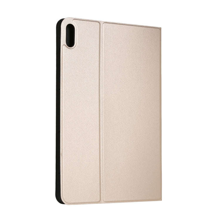 For Huawei Matepad 10.4 Elastic Leather TPU Protective Case with Holder(Gold)