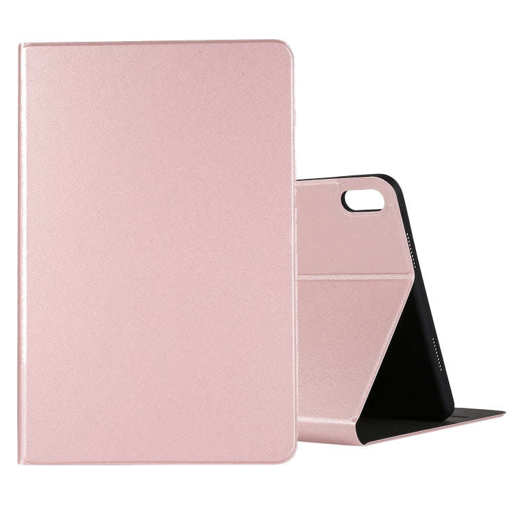 For Huawei Matepad 10.4 Elastic Leather TPU Protective Case with Holder(Rose Gold)