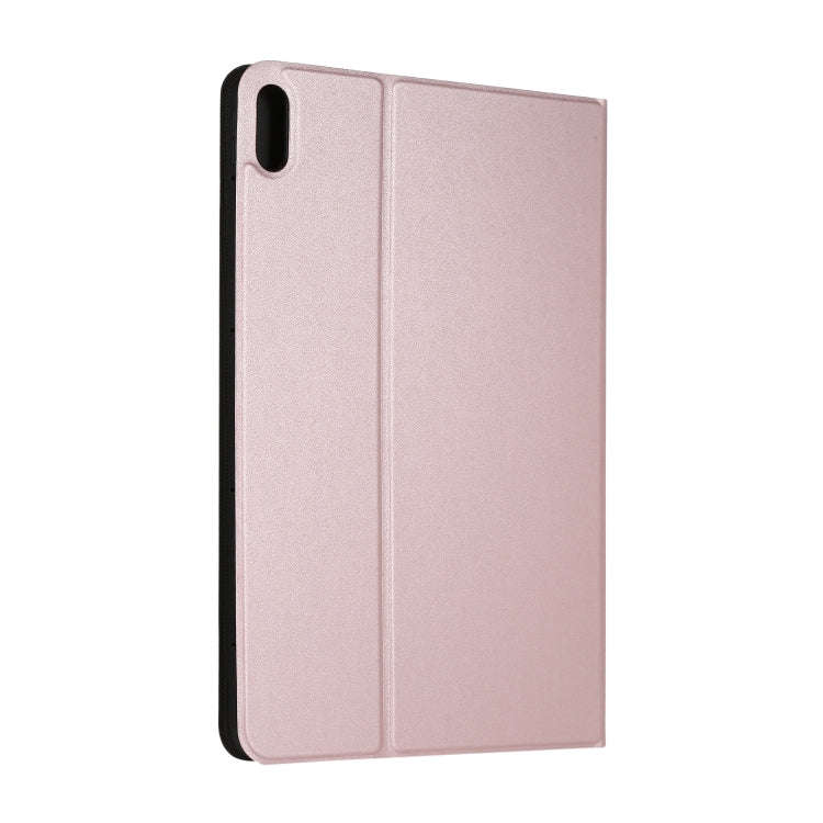 For Huawei Matepad 10.4 Elastic Leather TPU Protective Case with Holder(Rose Gold)