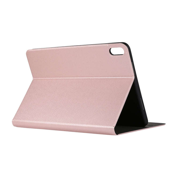 For Huawei Matepad 10.4 Elastic Leather TPU Protective Case with Holder(Rose Gold)